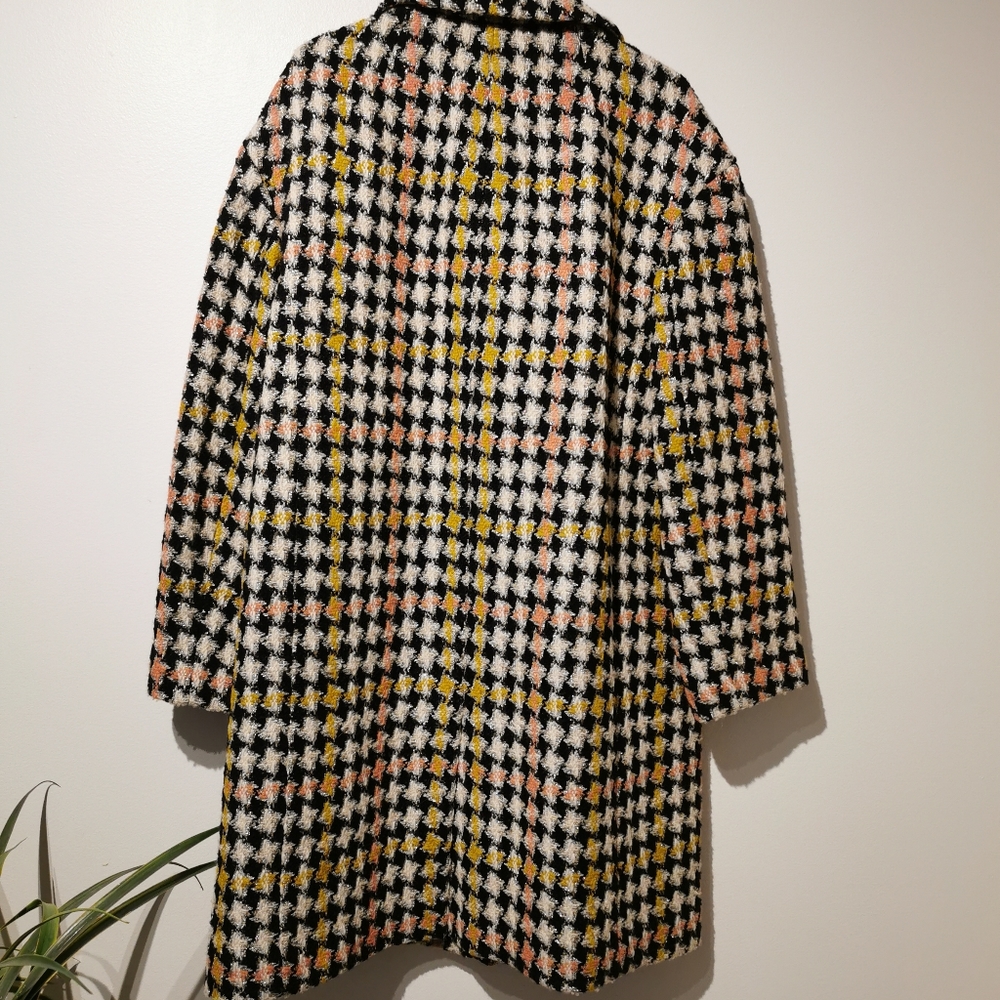 J. Crew Collection Multicolor Houndstooth Wool Blend Coat - Picture 6 of 16